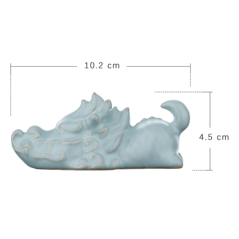 Buddha Stones Year Of The Dragon Luck Ceramic Tea Pet Home Figurine Decoration - image 15