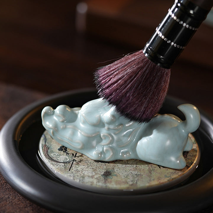 Buddha Stones Year Of The Dragon Luck Ceramic Tea Pet Home Figurine Decoration - image 13