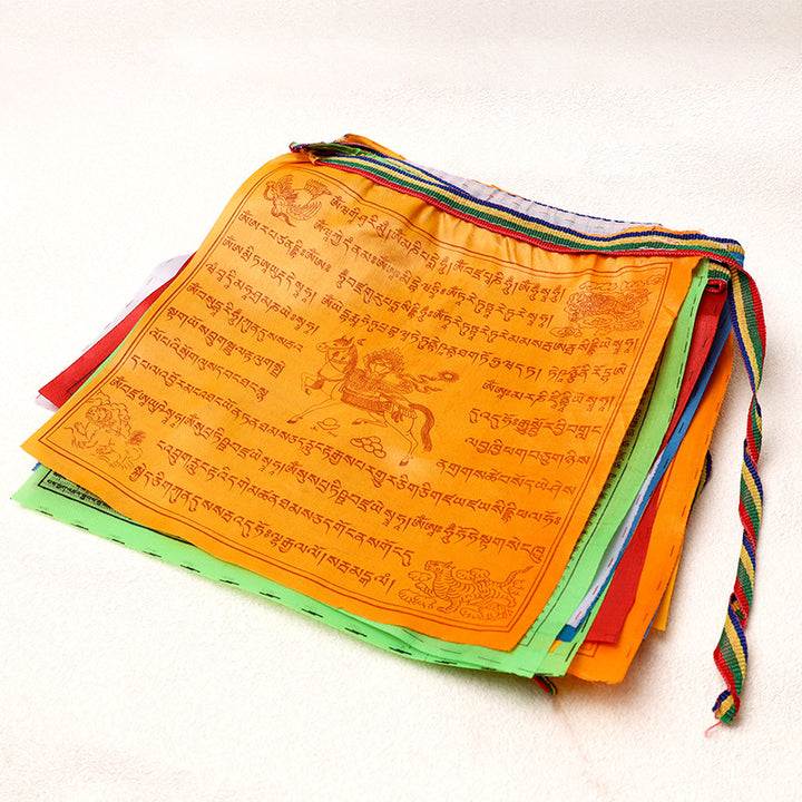 Buddha Stones Outdoor Long-lasting Windhorse 20 Pcs Prayer Flag - image 1