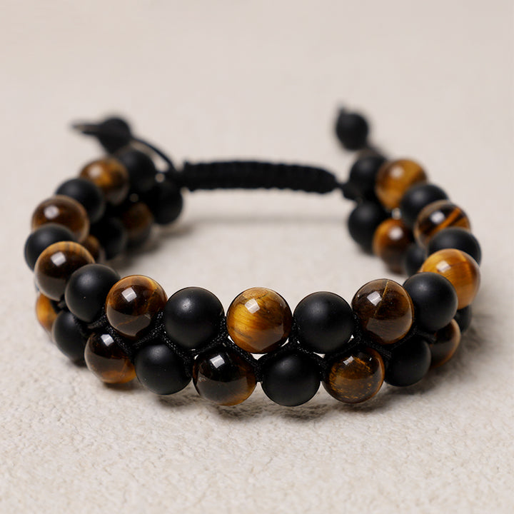 Buddha Stones Protection Tiger's Eye Bracelet - Tiger Eye(Wrist Circumference 17-20 cm) - image 0