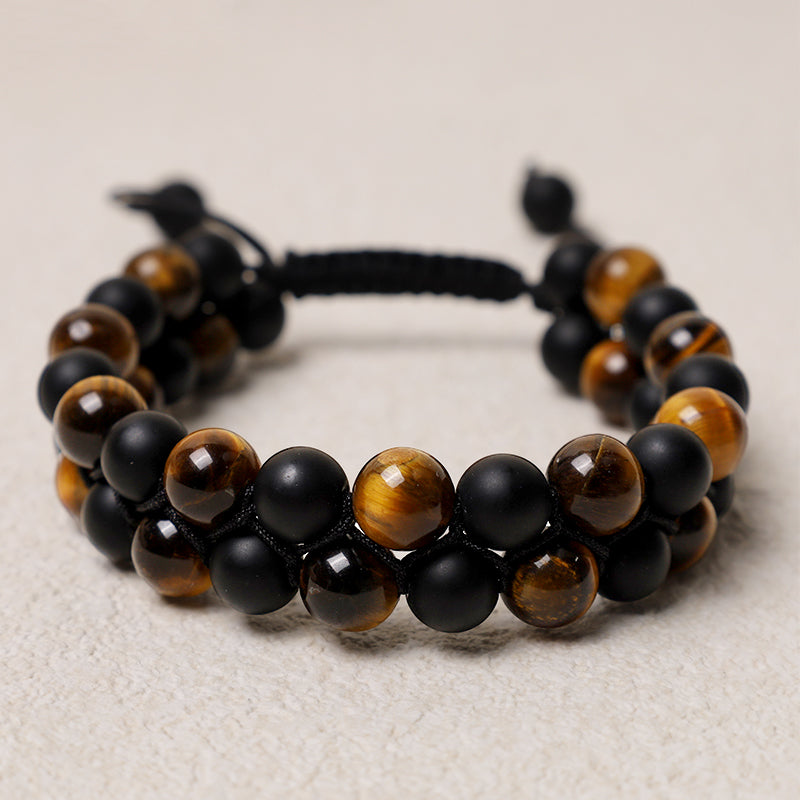Buddha Stones Protection Tiger's Eye Bracelet - Tiger Eye(Wrist Circumference 17-28 cm) - image 1