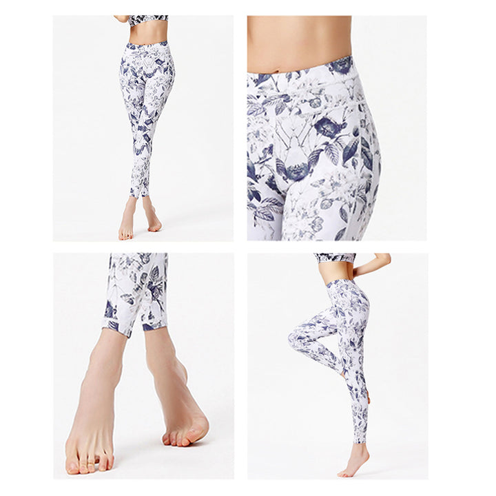 Buddha Stones Flowers Leaves Pants Sports Fitness Yoga Leggings Women's Yoga Pants