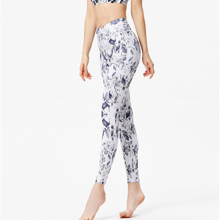 Buddha Stones Flowers Leaves Pants Sports Fitness Yoga Leggings Women's Yoga Pants - image 6