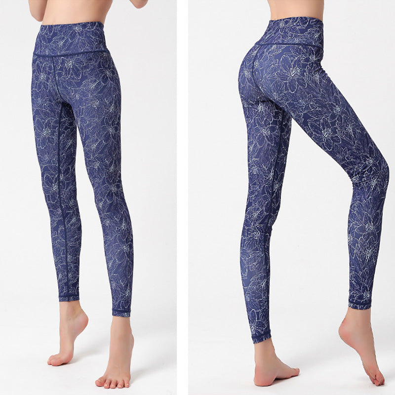 Buddha Stones Flowers Leaves Birds Pants Sports Fitness Yoga Leggings Women's Yoga Pants - image 17