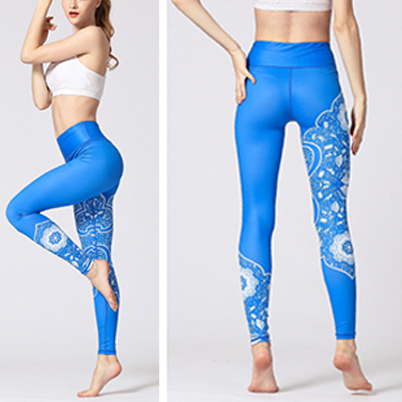 Buddha Stones Lines Weeds Sakura Flowers Black Tree Pants Sports Fitness Yoga Leggings Women's Yoga Pants - image 1