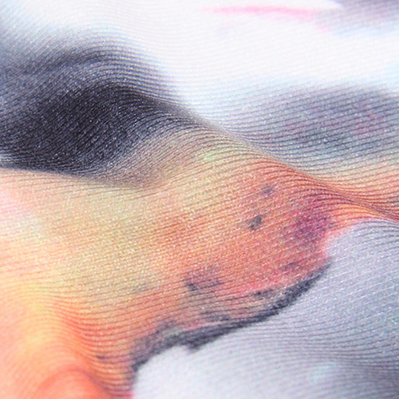 Buddha Stones Pink Flower White Colorful Ink White Leggings Sports Fitness Yoga Women's Pants - image 13