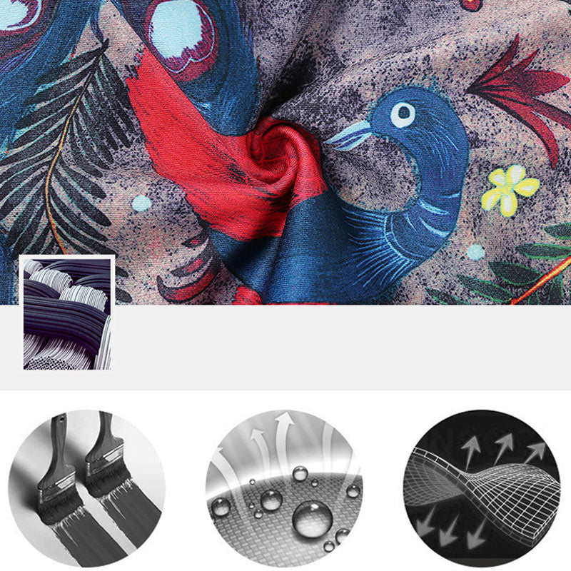 Buddha Stones Red Blue Peacock Feather Pants Sports Fitness Yoga Leggings Women's Yoga Pants - image 11