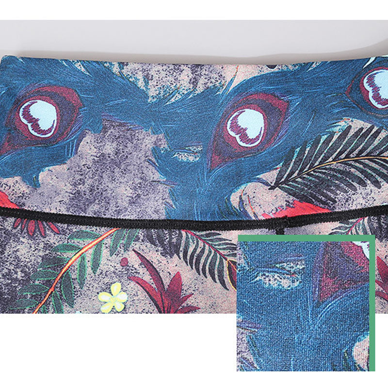 Buddha Stones Red Blue Peacock Feather Pants Sports Fitness Yoga Leggings Women's Yoga Pants - image 13