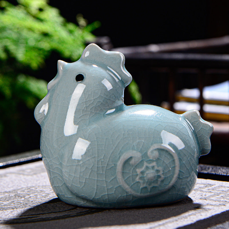 Buddha Stones Chinese Zodiac Wealth Ceramic Tea Pet Home Figurine Decoration - Rooster 7cm*5cm*7cm - image 22