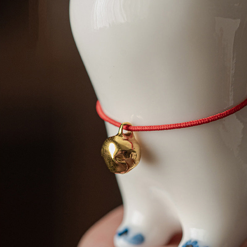 Buddha Stones Mini Lucky White Cat Kitten Tea Pet Ceramic Home Desk Figurine Decoration - image 9