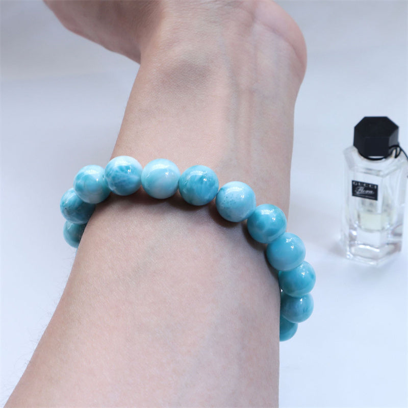 Buddha Stones Natural Larimar Wisdom Confidence Bracelet - image 6