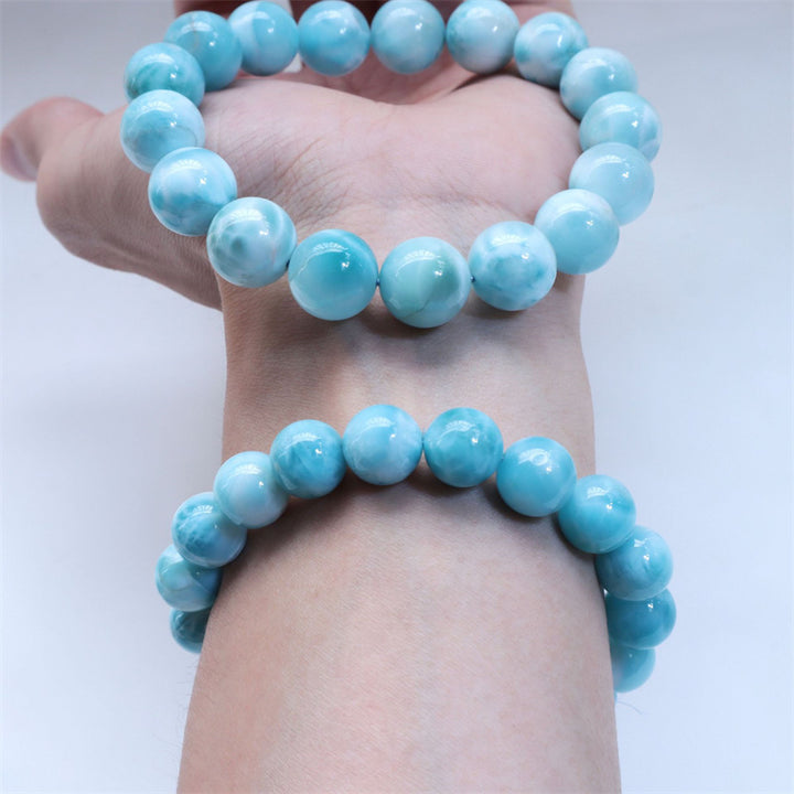 Buddha Stones Natural Larimar Wisdom Confidence Bracelet - image 8