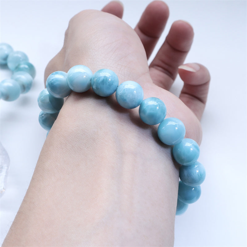 Buddha Stones Natural Larimar Wisdom Confidence Bracelet - image 7