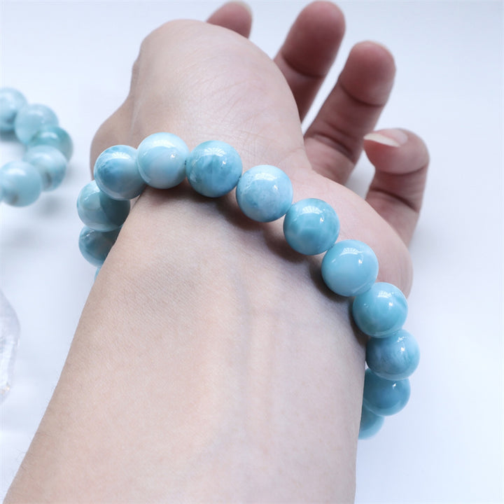 Buddha Stones Natural Larimar Wisdom Confidence Bracelet - image 7