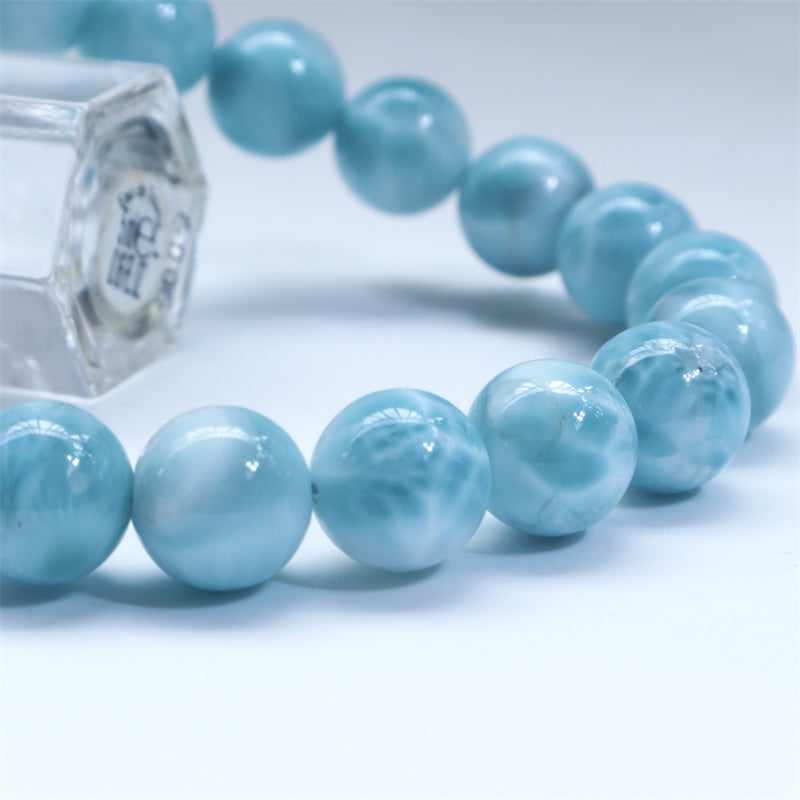 Buddha Stones Natural Larimar Wisdom Confidence Bracelet - image 5