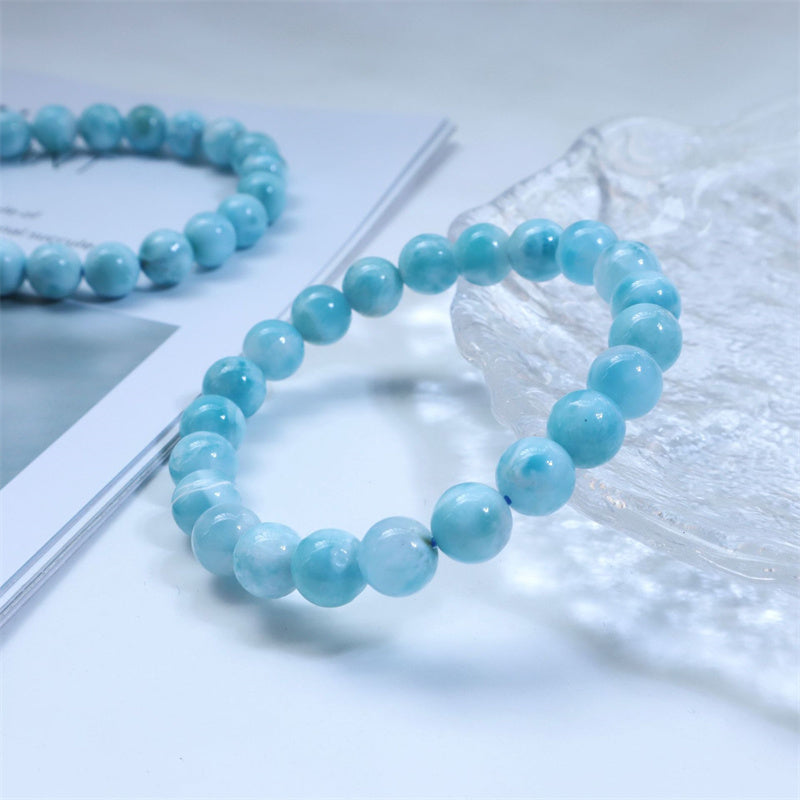 Buddha Stones Natural Larimar Wisdom Confidence Bracelet - image 11