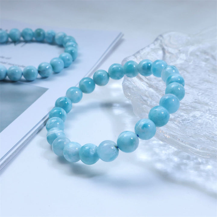 Buddha Stones Natural Larimar Wisdom Confidence Bracelet - image 11