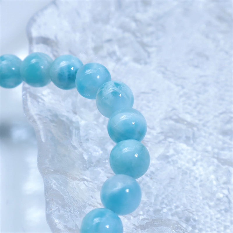 Buddha Stones Natural Larimar Wisdom Confidence Bracelet - image 14