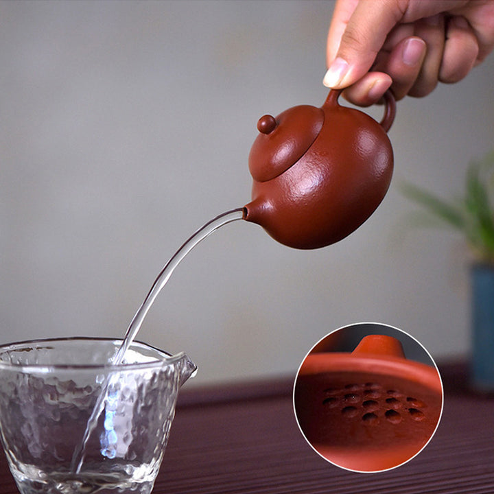 Buddha Stones Yixing All Handmade Wen Dan Brown Purple Clay Kung Fu Teapot - image 4