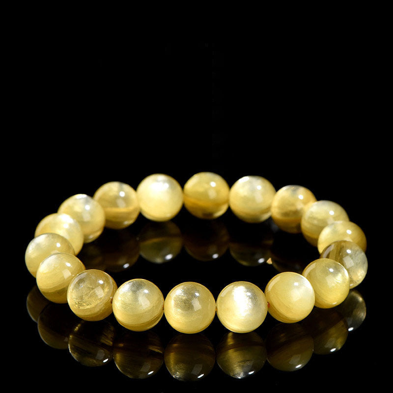 Buddha Stones Natural Golden Lepidolite Protection Prosperity Bracelet - 14mm(Wrist Circumference 14-16cm) - image 0