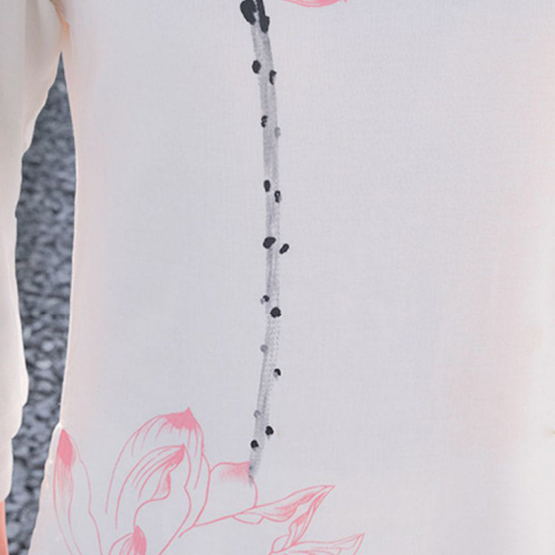 Buddha Stones 2Pcs Lotus Pattern Tai Chi Meditation Yoga Cotton Linen Clothing Top Pants Women's Set - image 18