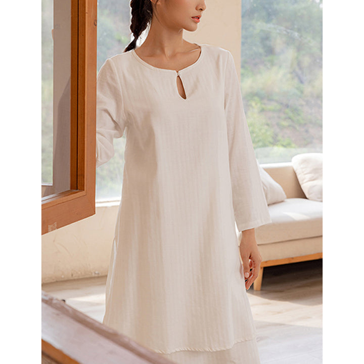 Buddha Stones 2Pcs Simple Design Tai Chi Meditation Yoga Clothing Top Pants Women's Set - image 10