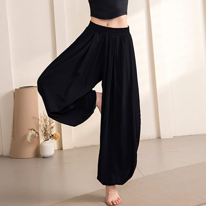 Buddha Stones Simple Design Trousers Sports Fitness Yoga Women's Yoga Pants - Black Pants - US12，UK/AU16，EU44 (XL) - image 20