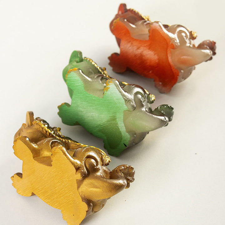 Buddha Stones Color Changing Small PiXiu Copper Coins Resin Tea Pet Wealth Home Figurine Decoration - image 17