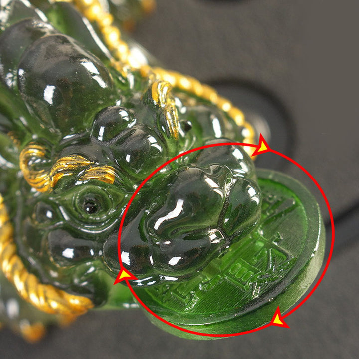 Buddha Stones Color Changing Small PiXiu Copper Coins Resin Tea Pet Wealth Home Figurine Decoration - image 12