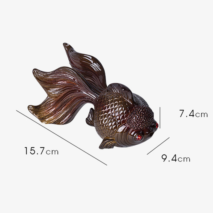 Buddha Stones Color Changing Koi Fish Resin Tea Pet Wealth Home Figurine Decoration - image 7