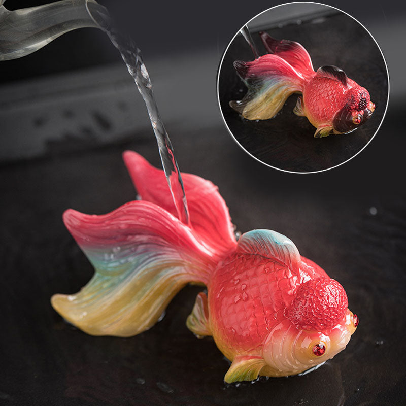 Buddha Stones Color Changing Koi Fish Resin Tea Pet Wealth Home Figurine Decoration - image 15