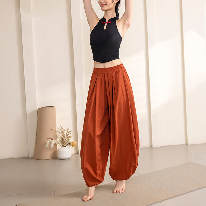 Buddha Stones Simple Design Trousers Sports Fitness Yoga Women's Yoga Pants