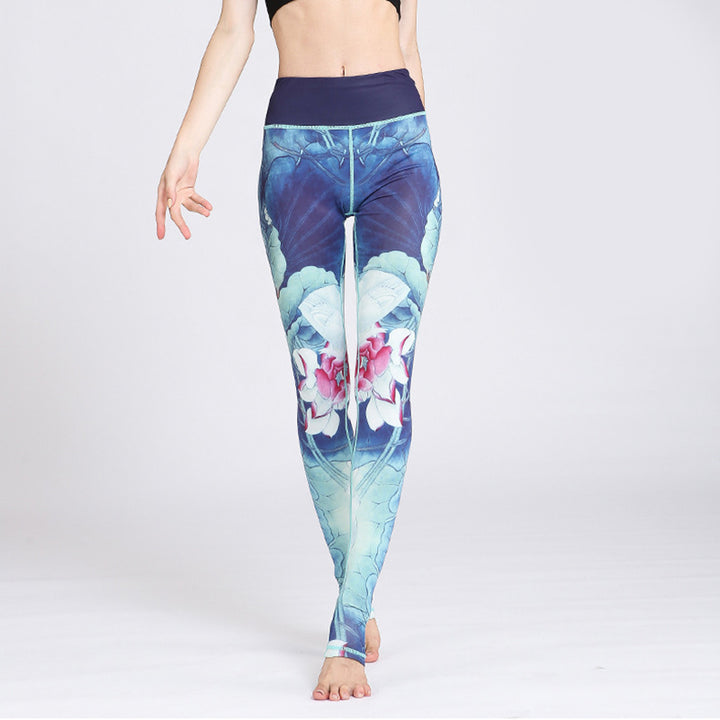 Buddha Stones Lotus Flower Print Design Pants Sports Fitness Yoga Leggings Women's Yoga Pants - image 18