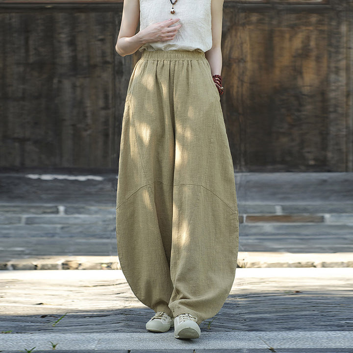 Buddha Stones Cotton Linen Pants Harem Trousers Loose Zen Yoga Tai Chi Women's Pants - image 11
