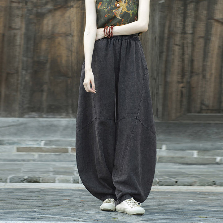Buddha Stones Cotton Linen Pants Harem Trousers Loose Zen Yoga Tai Chi Women's Pants - image 21