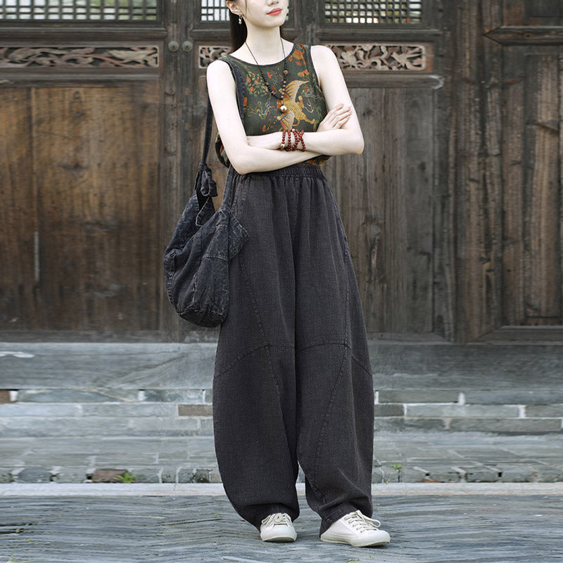 Buddha Stones Pants Harem Trousers Loose Zen Yoga Tai Chi Women's Pants - image 26