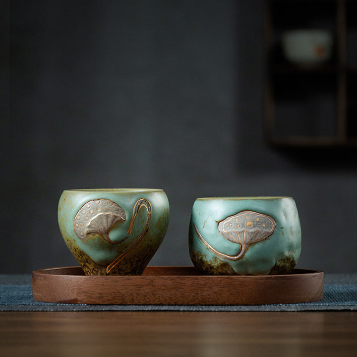 Buddha Stones Lotus Pod Engraved Teacup Kung Fu Tea Cup - image 3