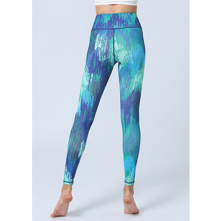 Buddha Stones Leaves Print Pants Sports Fitness Yoga High Waist Leggings Women's Yoga Pants - image 9