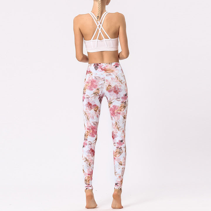 Buddha Stones Multicolored Print Flowers Pants Sports Exercise Fitness High Waist Leggings Women's Yoga Pants - image 13