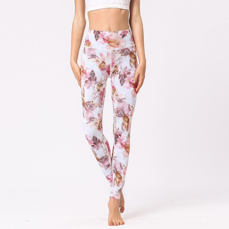 Buddha Stones Multicolored Print Flowers Pants Sports Exercise Fitness High Waist Leggings Women's Yoga Pants - image 11