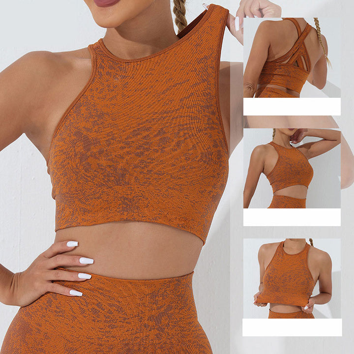 Buddha Stones 2Pcs Seamless Fitness Crop Tank Top Pants Sports Gym Outfits Women's Yoga Sets - image 17