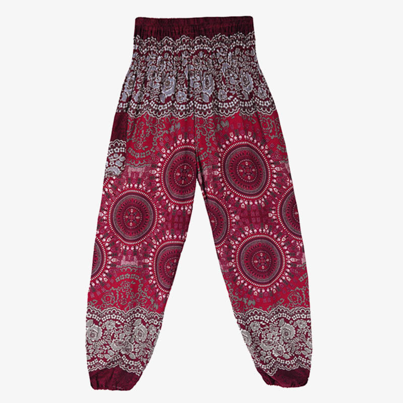 Buddha Stones Boho Loose Harem Trousers Women's Yoga Pants