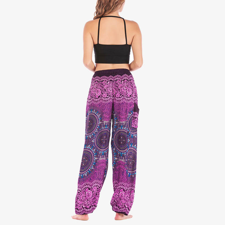 Buddha Stones Boho Loose Harem Trousers Women's Yoga Pants