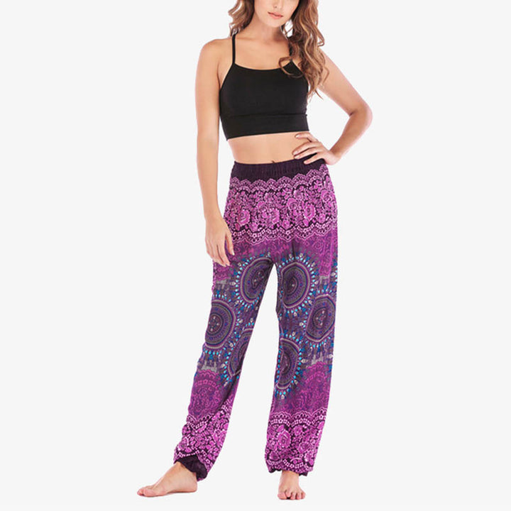 Buddha Stones Boho Loose Harem Trousers Women's Yoga Pants - image 7