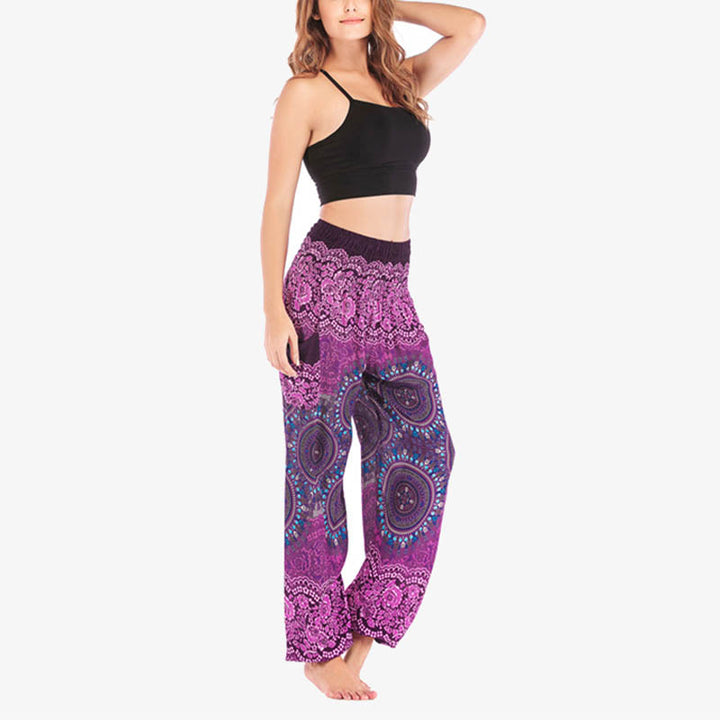 Buddha Stones Boho Loose Harem Trousers Women's Yoga Pants