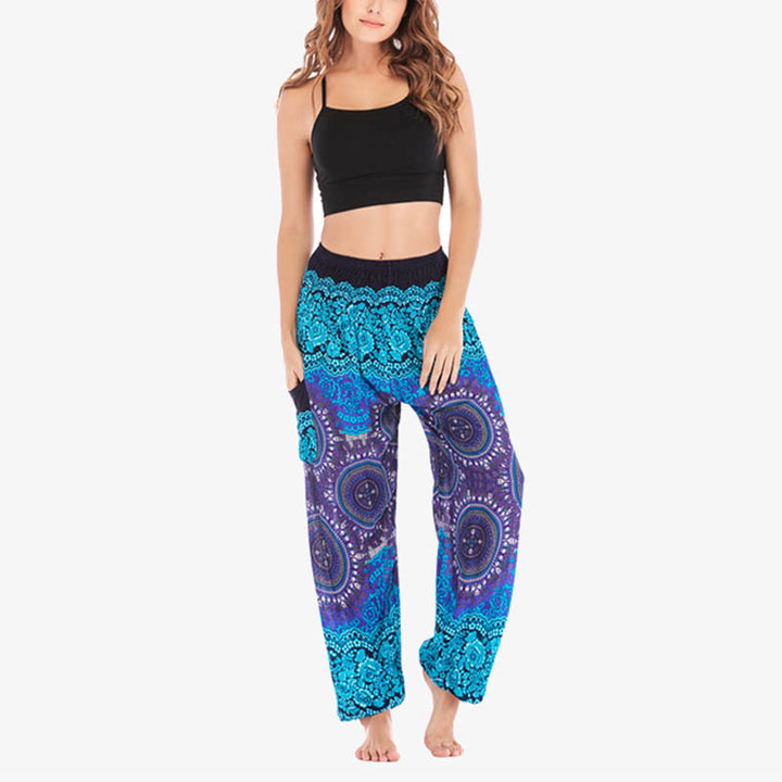 Buddha Stones Boho Loose Harem Trousers Women's Yoga Pants