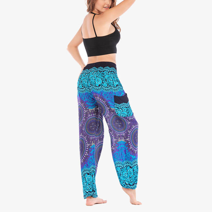 Buddha Stones Boho Loose Harem Trousers Women's Yoga Pants - image 19