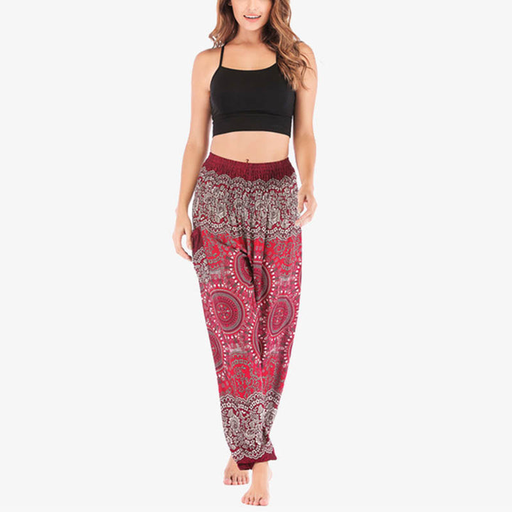 Buddha Stones Boho Loose Harem Trousers Women's Yoga Pants