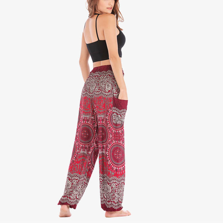 Buddha Stones Boho Loose Harem Trousers Women's Yoga Pants