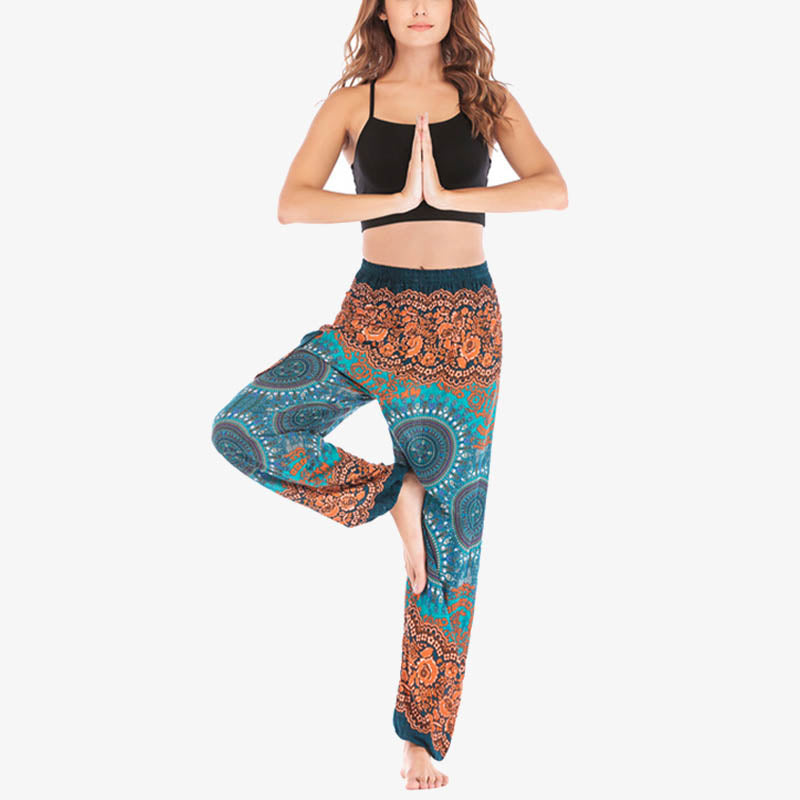 Buddha Stones Boho Loose Harem Trousers Women's Yoga Pants